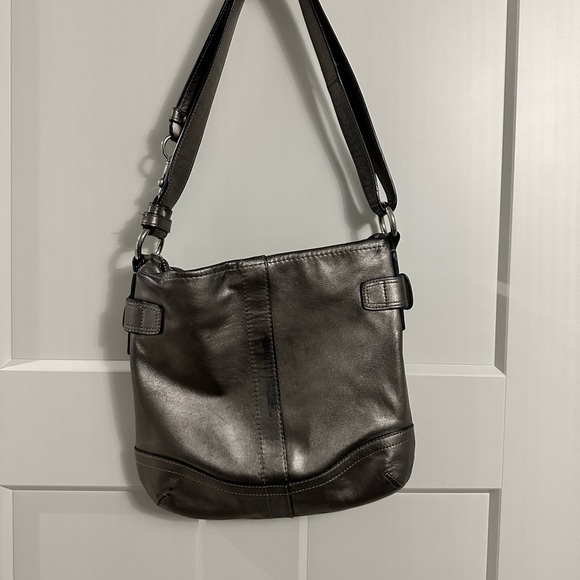 Covertible Chain Duffle purse silver / petwer / anthracite - Picture 3 of 6